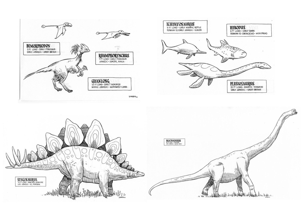 BEHOLD THE DINOSAURS & SOME NON DINOSAURS CONCERTINA 1