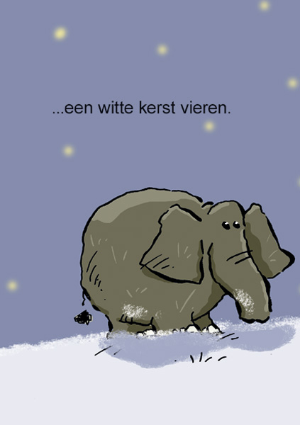Elly de Olifant 4 Droomt van een witte Kerst PRENTENBOEK 3