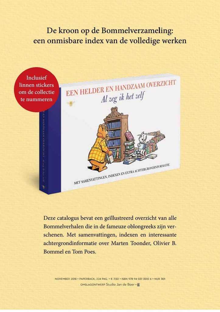 Bommel Blauwe Reeks 61 Catalogus 1