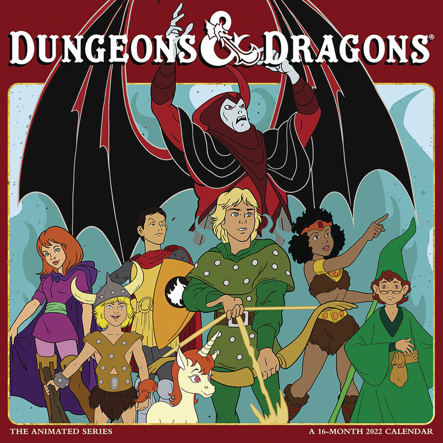 DUNGEONS & DRAGONS ANIMATED 2022 16 MONTH WALL CALENDAR