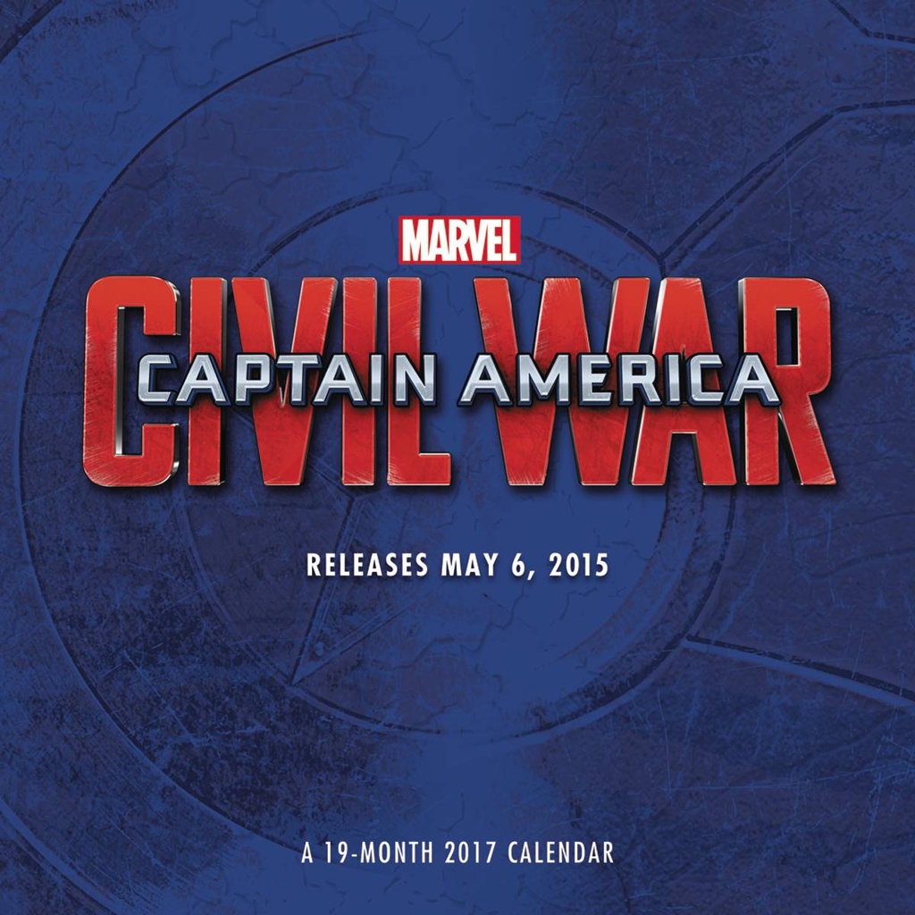 CAPT AMERICA CIVIL WAR 19 MONTH 2017 WALL CAL