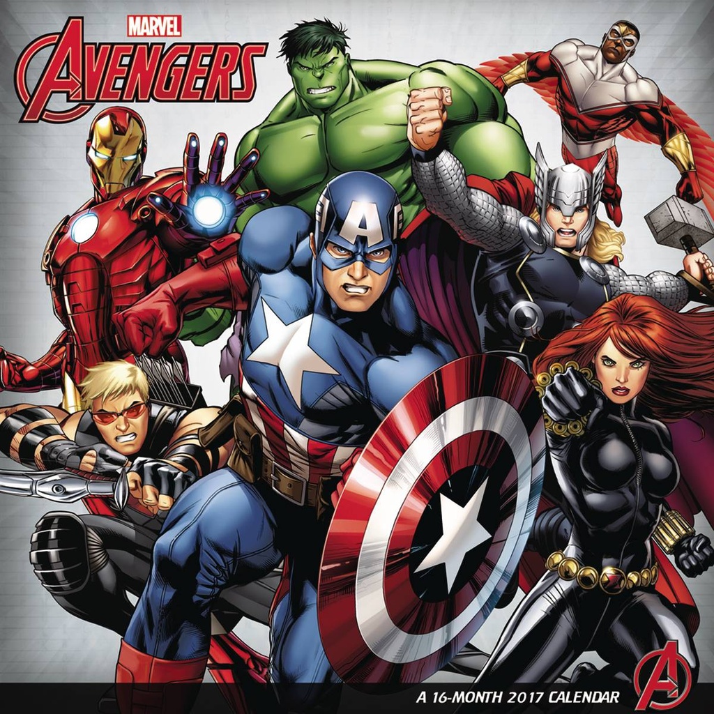 AVENGERS ASSEMBLE 16 MONTH 2017 WALL CAL