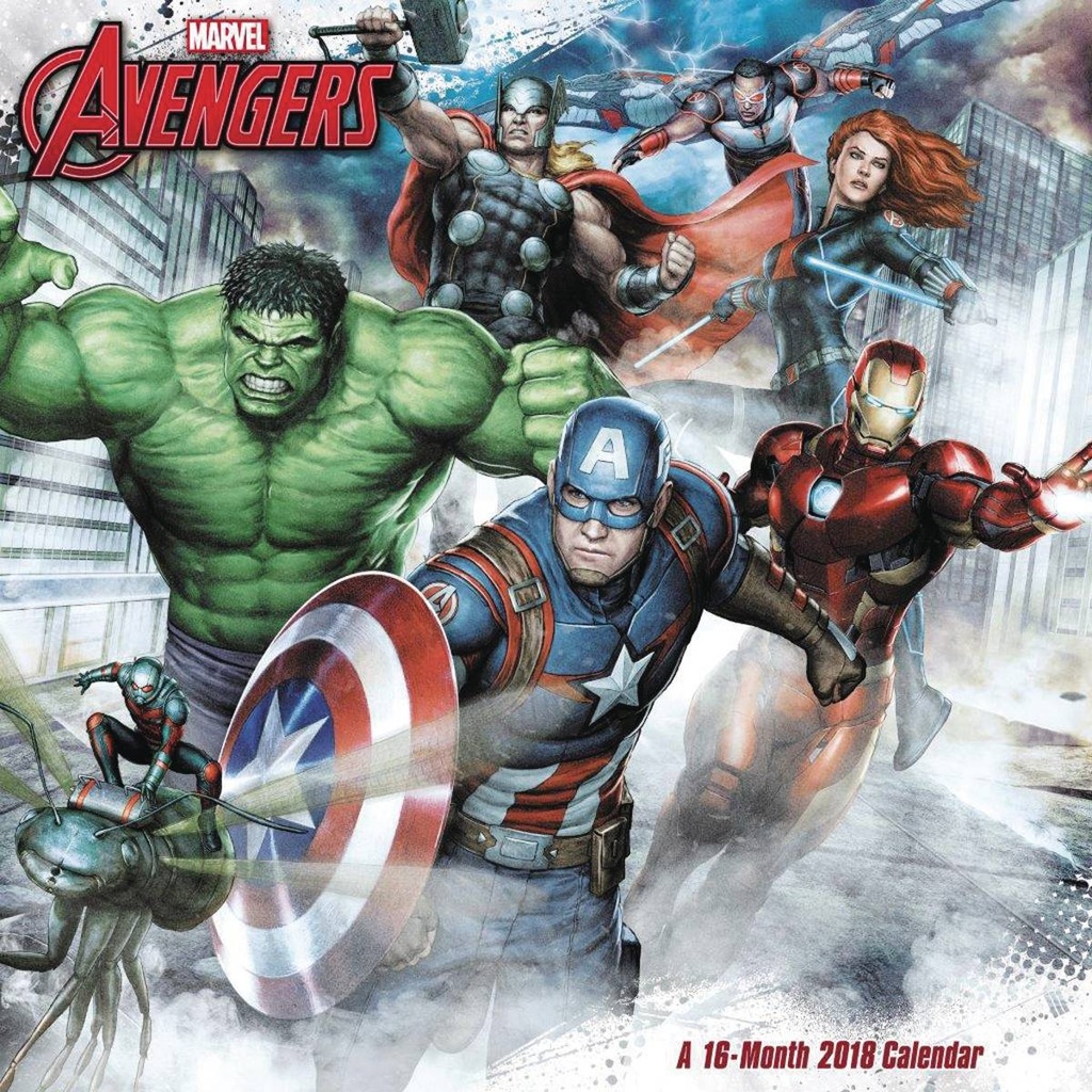 MARVEL AVENGERS 16 MONTH 2018 WALL CAL