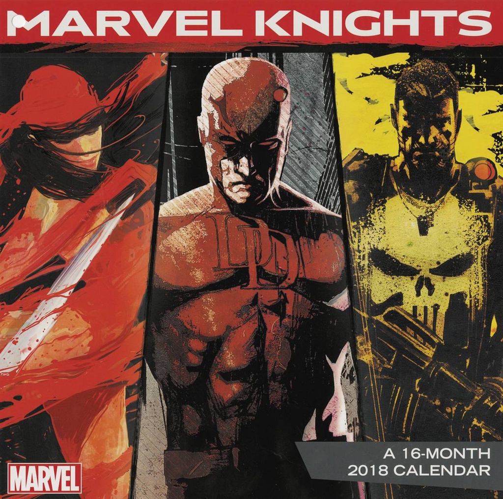 MARVEL KNIGHTS 16 MONTH 2018 WALL CALENDAR