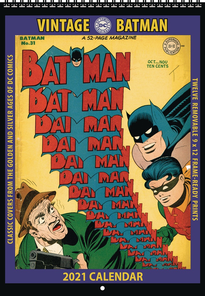 VINTAGE DC COMICS BATMAN 2021 WALL CALENDAR