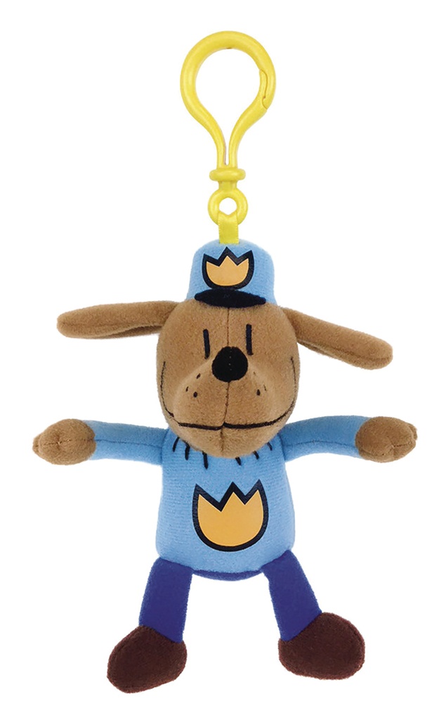 DOG MAN BACKPACK PULL 5IN PLUSH KEYCHAIN 6PC SET