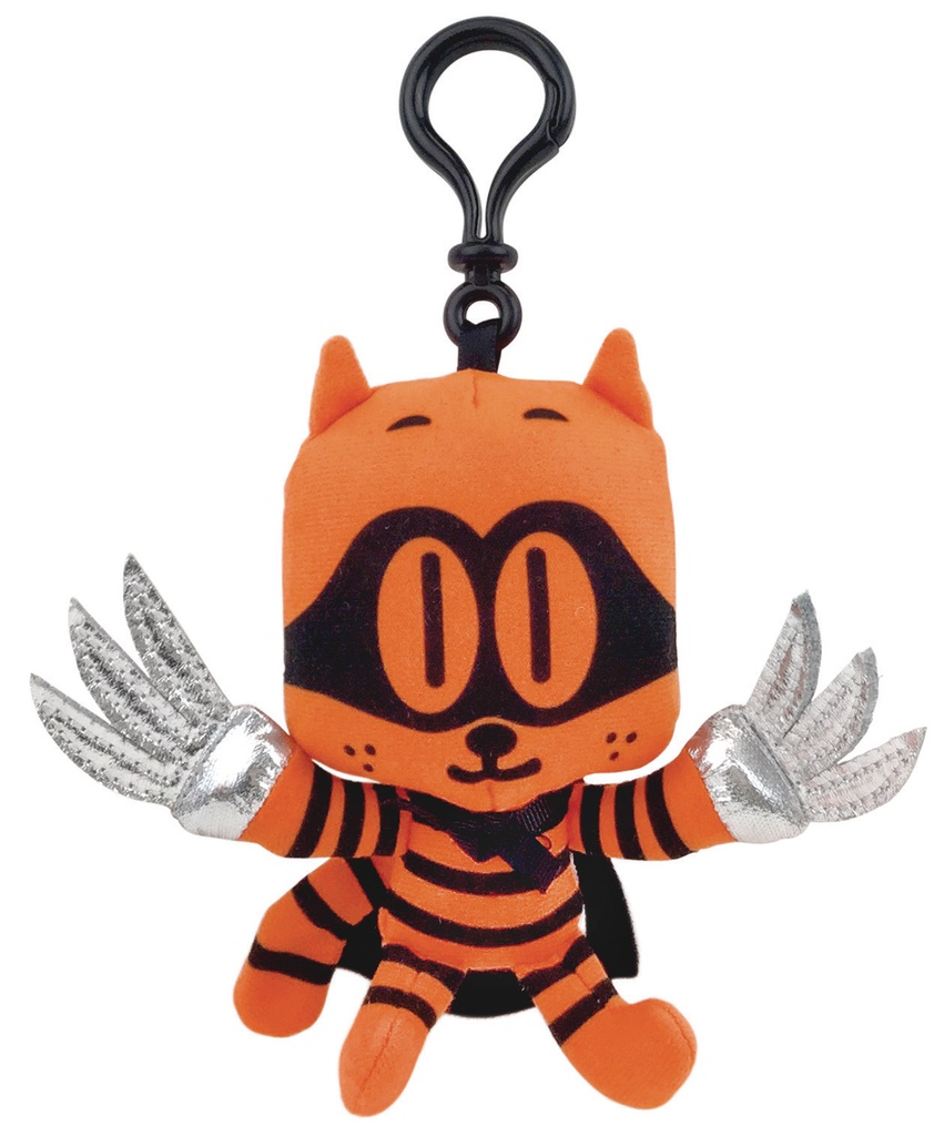 DOG MAN CAT KID BACKPACK PULL 5IN PLUSH KEYCHAIN 6PC SET