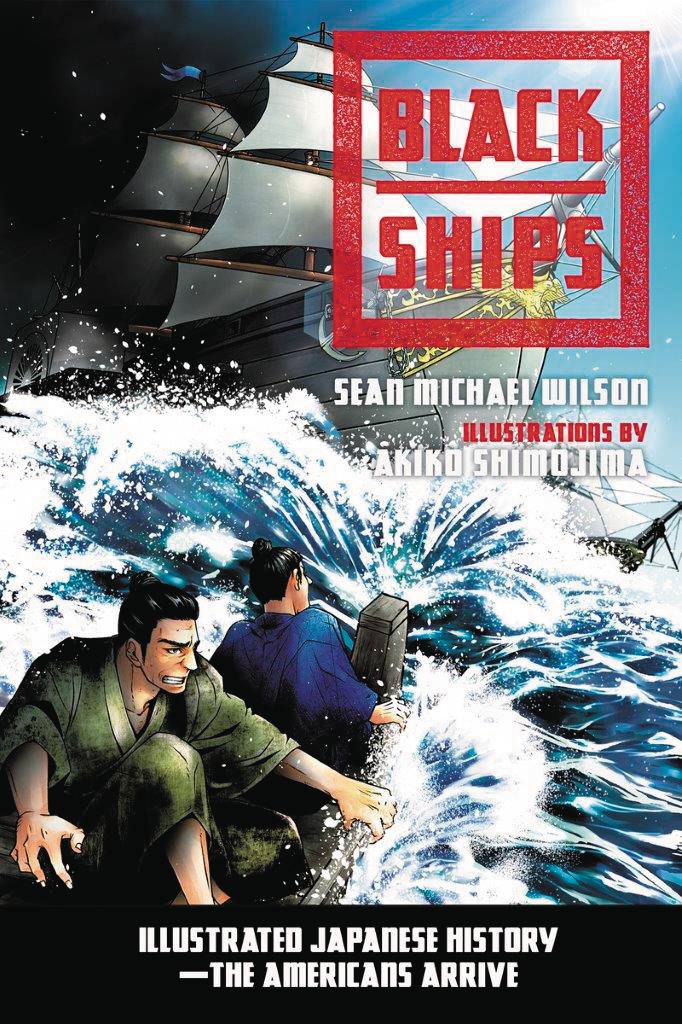 BLACK SHIPS ILLUS JAPANESE HISTORY AMERICANS ARRIVE