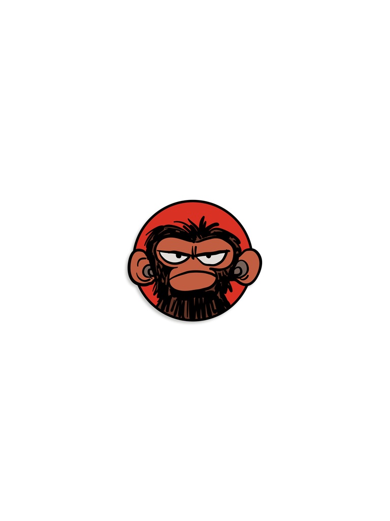 GRUMPY MONKEY ENAMEL PIN