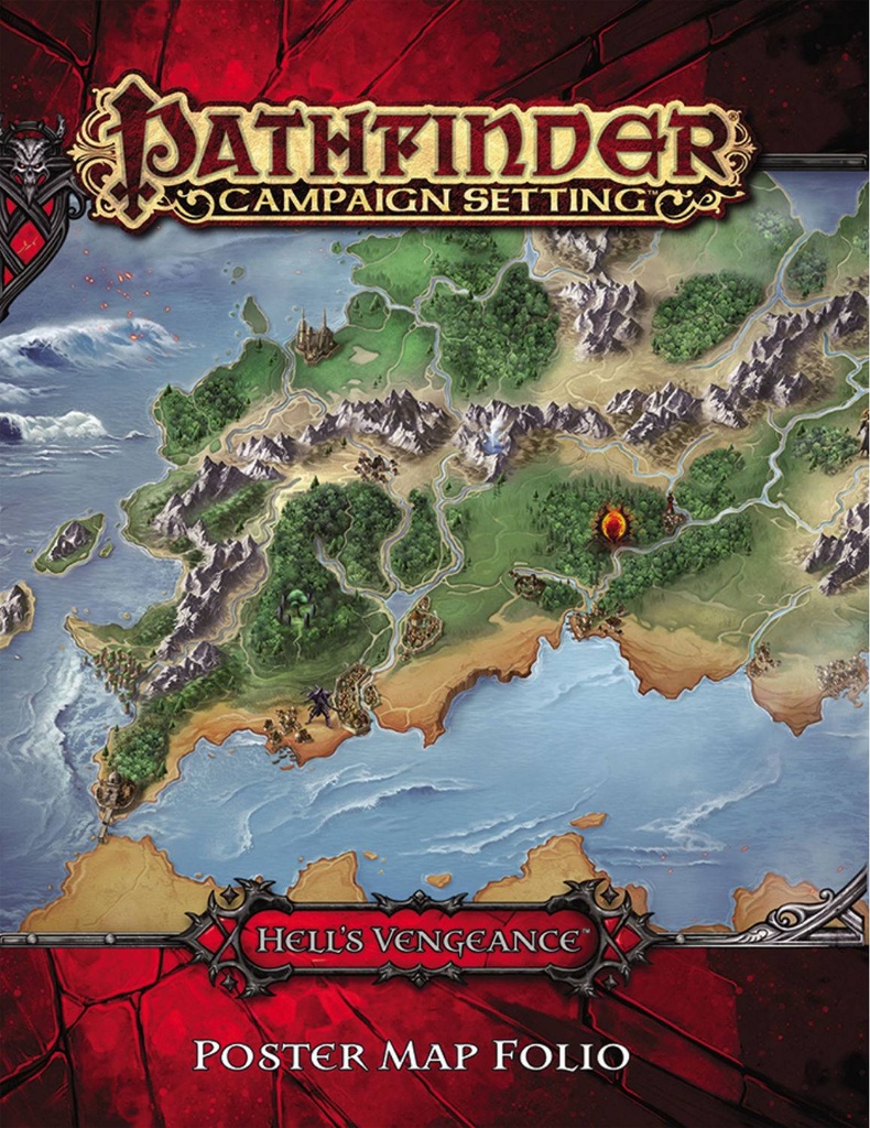 PATHFINDER SETTING HELLS VENGEANCE POSTER MAP FOLIO