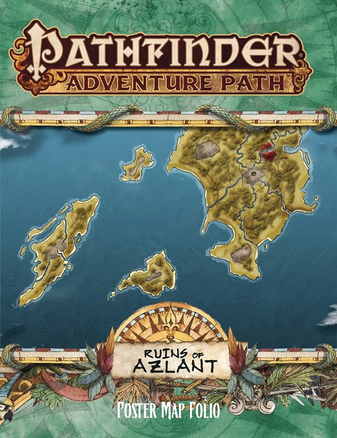 PATHFINDER RPG CAMPAIGN SETTING AZLANT POSTER MAP FOLIO