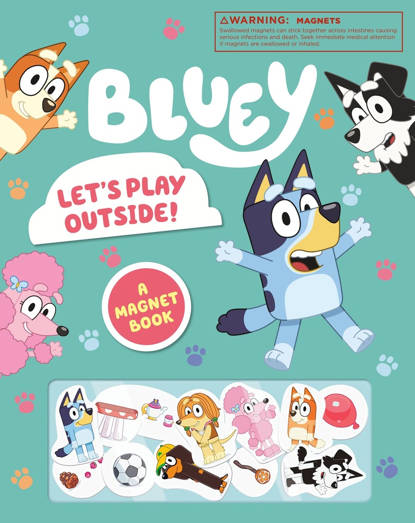 BLUEY LET S PLAY OUTSIDE A MAGNET BOOK