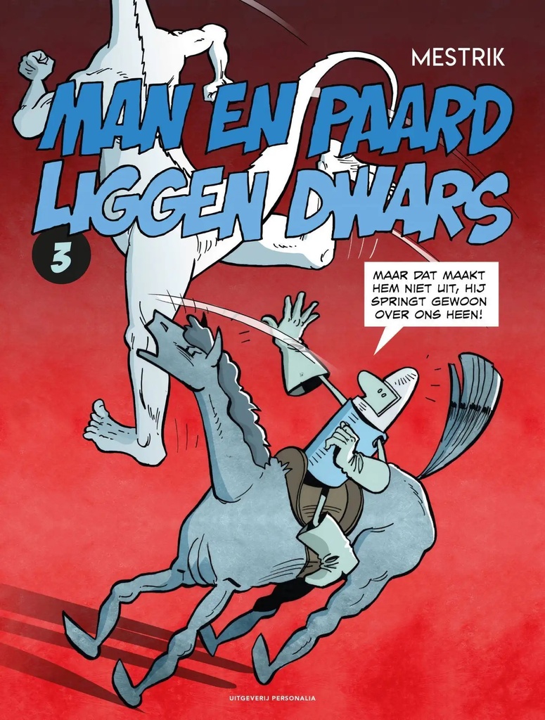Man en Paard 3 Liggen dwars