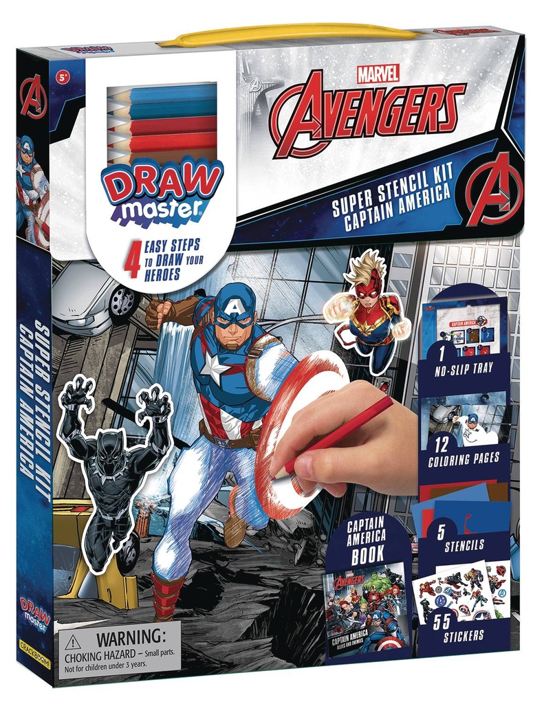 MARVEL DRAWMASTER CAPTAIN AMERICA STENCIL KIT