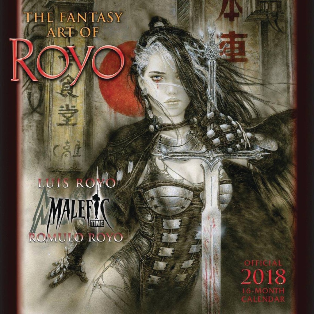 FANTASY ART OF LUIS ROYO 2018 WALL CALENDAR