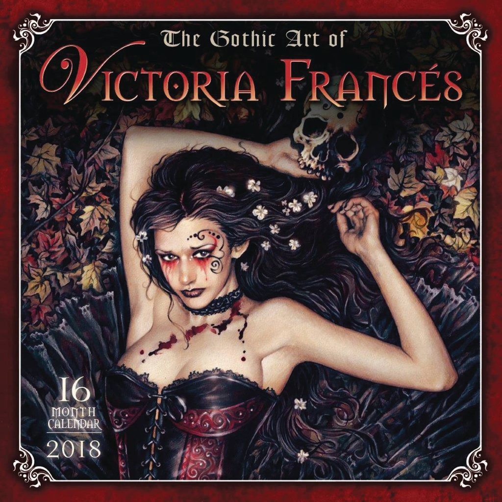 GOTHIC ART OF VICTORIA FRANCES 2018 WALL CAL