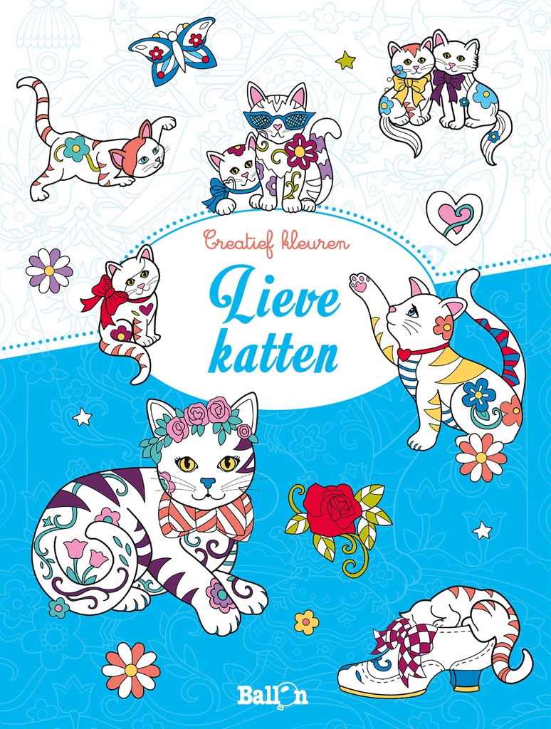 Creatief kleuren -Lieve katten