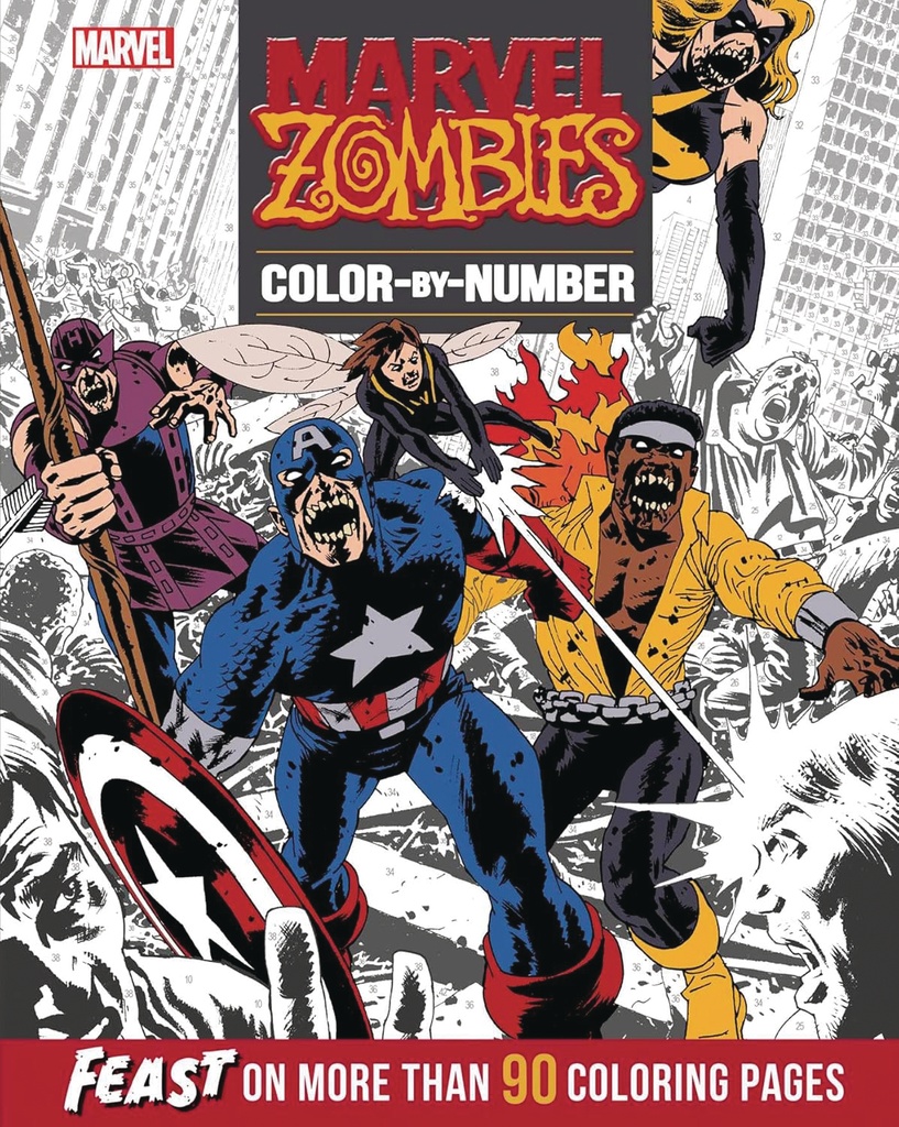 MARVEL ZOMBIES COLOR BY NUMBER