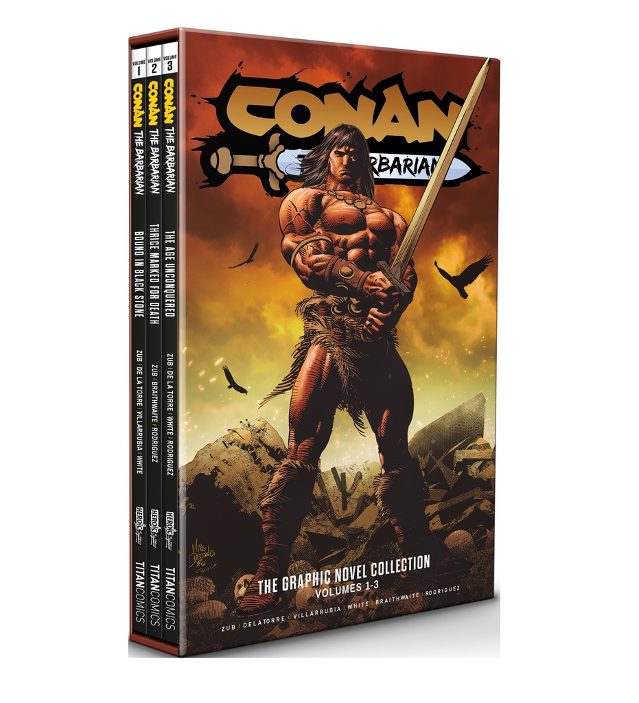 CONAN THE BARBARIAN 01-03 SLIPCASE SET REGED MIKE DEODATO