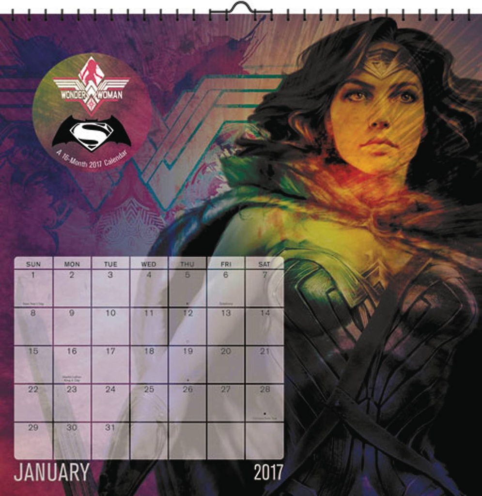 WONDER WOMAN ART 2017 WALL CAL