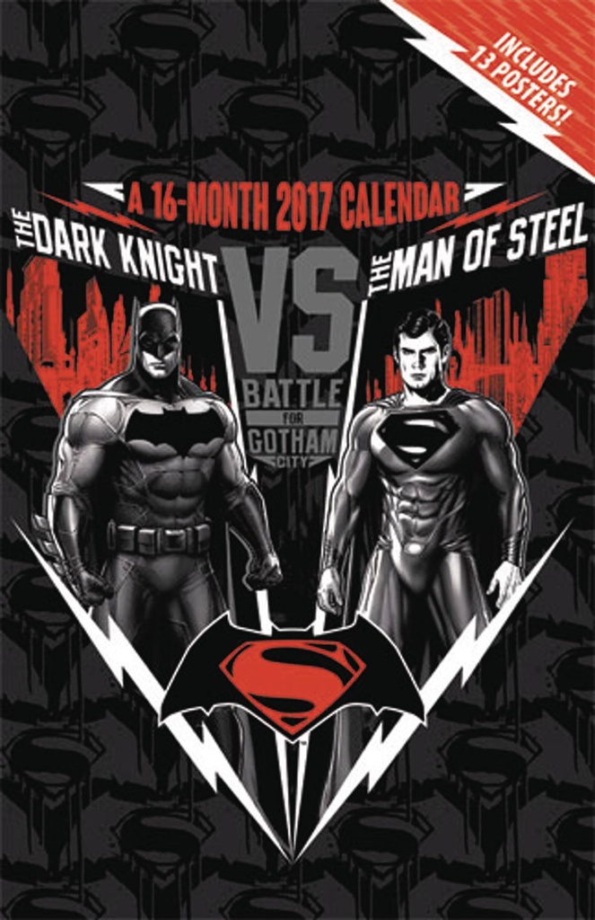 BATMAN VS SUPERMAN DOJ OVERSIZED 2017 WALL CAL