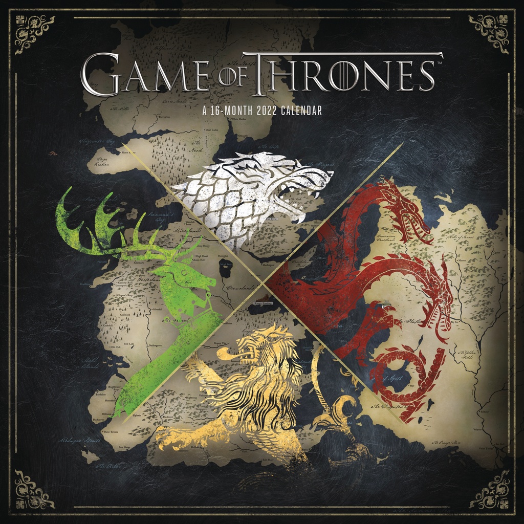 GAME OF THRONES 16 MONTH 2022 WALL CALENDAR