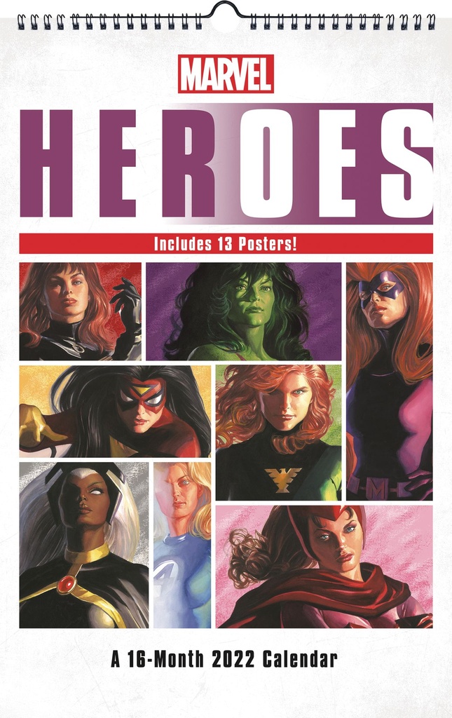 MARVEL HEROES 2022 OVERSIZED POSTER WALL CAL