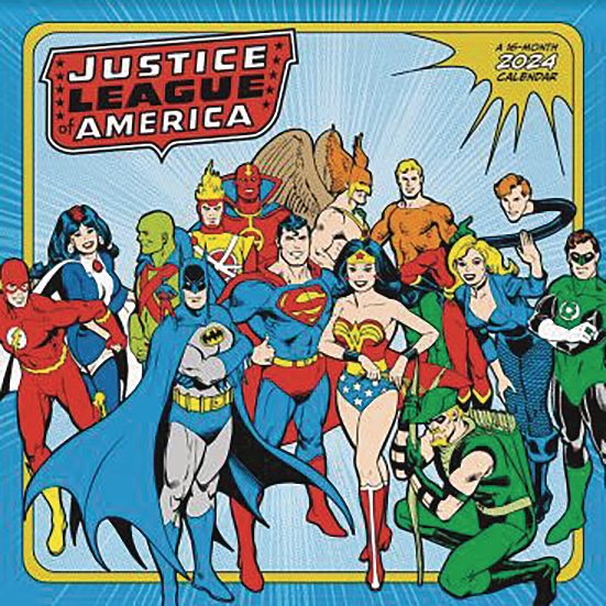 JUSTICE LEAGUE CLASSIC 16 MONTH 2024 WALL CALENDAR