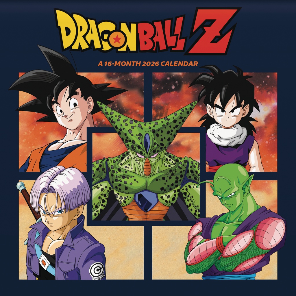 DRAGONBALL Z 16 MONTH 2026 WALL CALENDAR