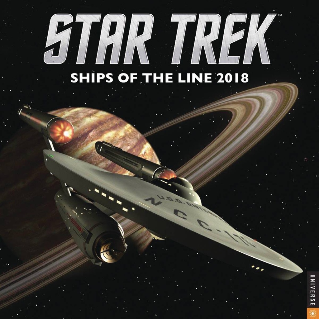 STAR TREK SHIPS OF LINE 2018 WALL CALENDAR