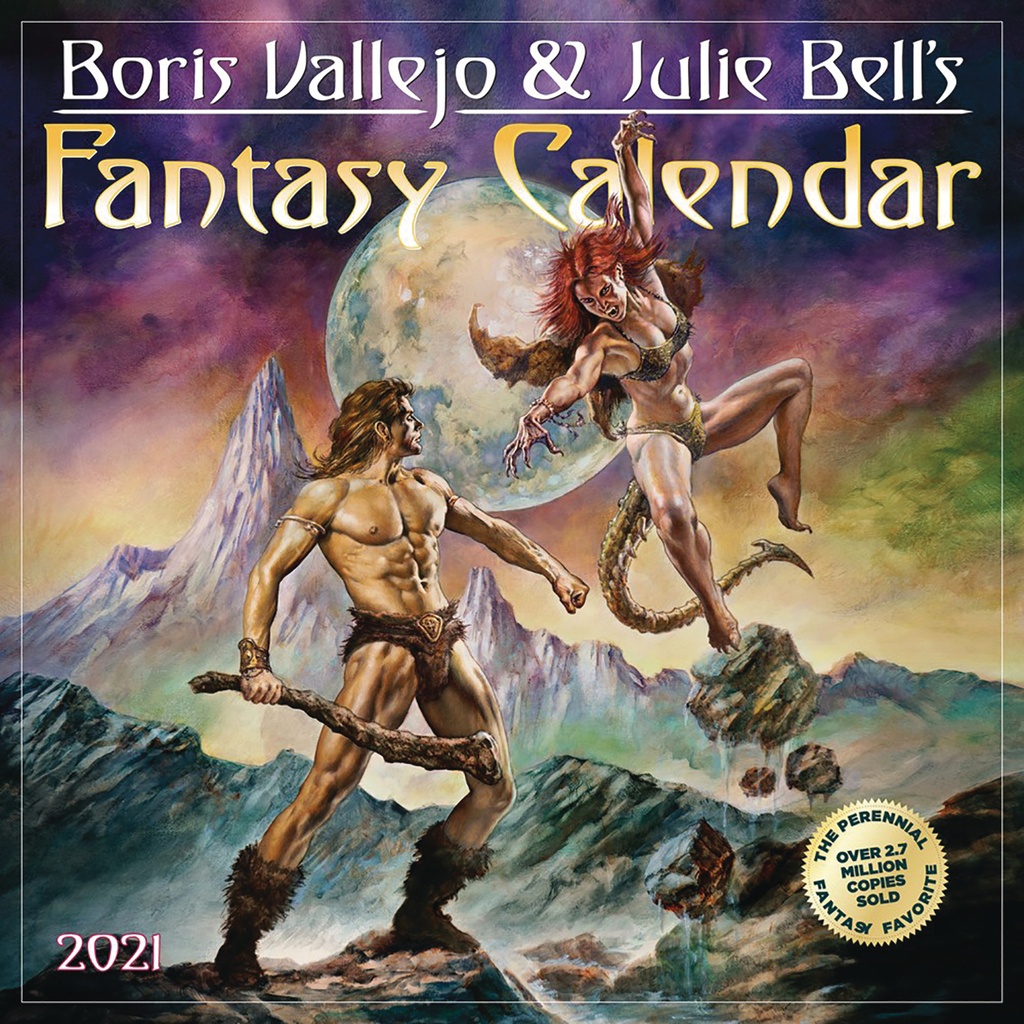 BORIS VALLEJO JULIE BELL FANTASY 2021 WALL CAL