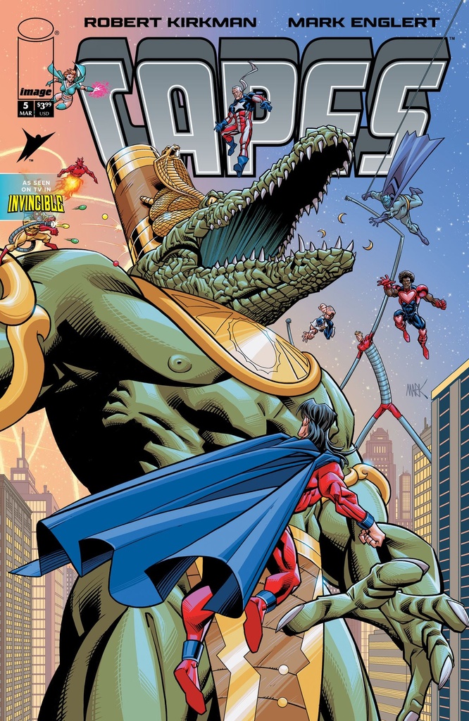 INVINCIBLE UNIVERSE CAPES #5 CVR B MARK ENGLERT VAR