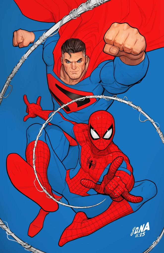 DC MARVEL SUPERMAN SPIDER-MAN #1 CVR Q DAVID NAKAYAMA KINGDO