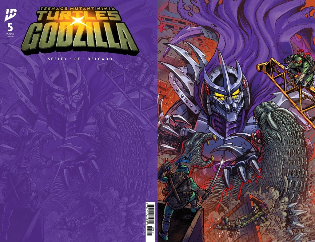 TEENAGE MUTANT NINJA TURTLES X GODZILLA 5 VARIANT RI (25) (F