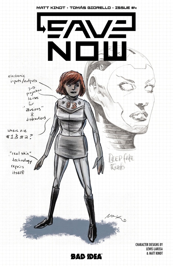 SAVE NOW #4 CVR B MATT KINDT TOMAS GIORELLO CHARACTER DESIGN