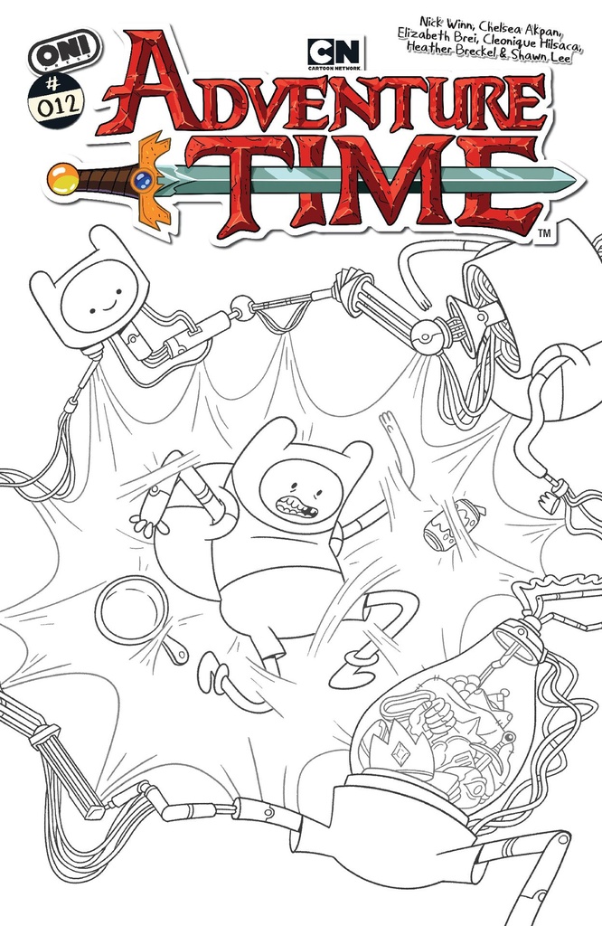 ADVENTURE TIME 12 CVR E INC 1:20 NICK WINN B&W VAR