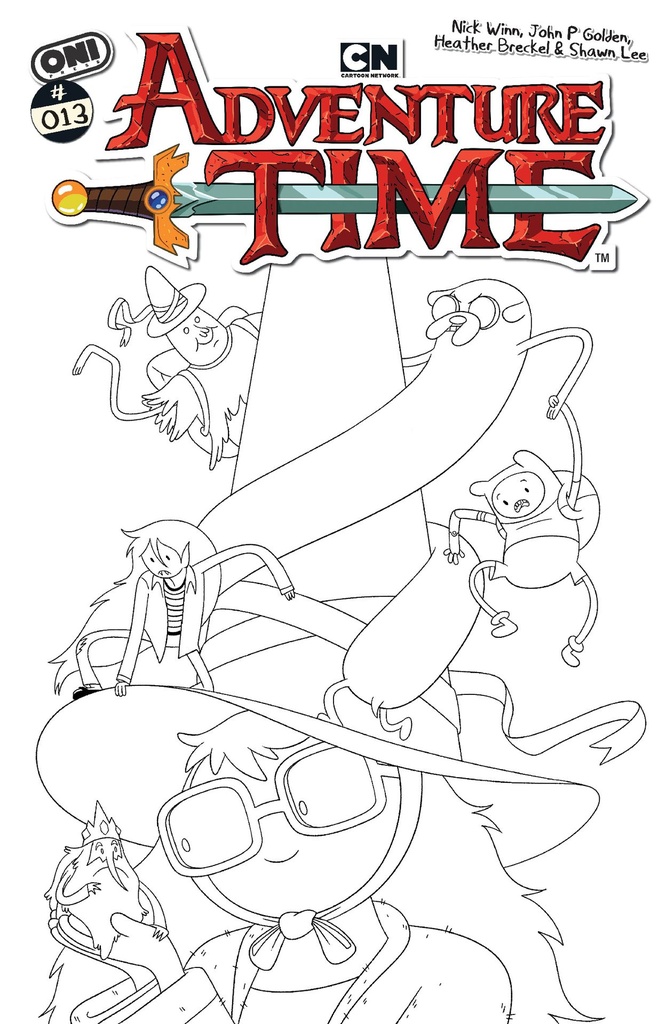 ADVENTURE TIME 13 CVR E INC 1:20 NICK WINN B&W VAR