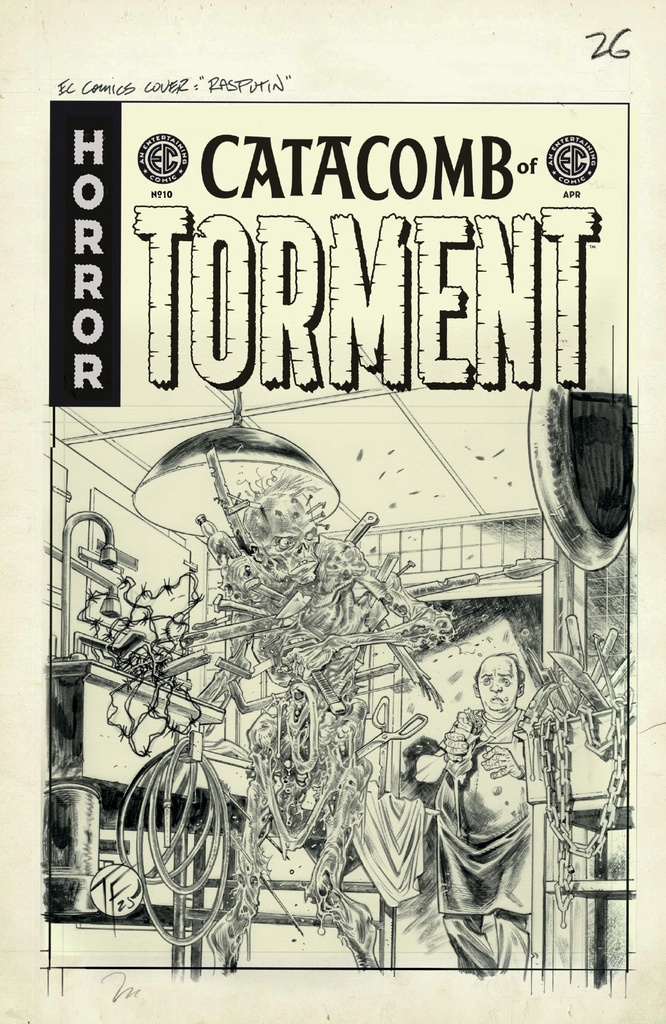 EC CATACOMB OF TORMENT 10 CVR D INC 1:20 TOM FOWLER B&W ARTI