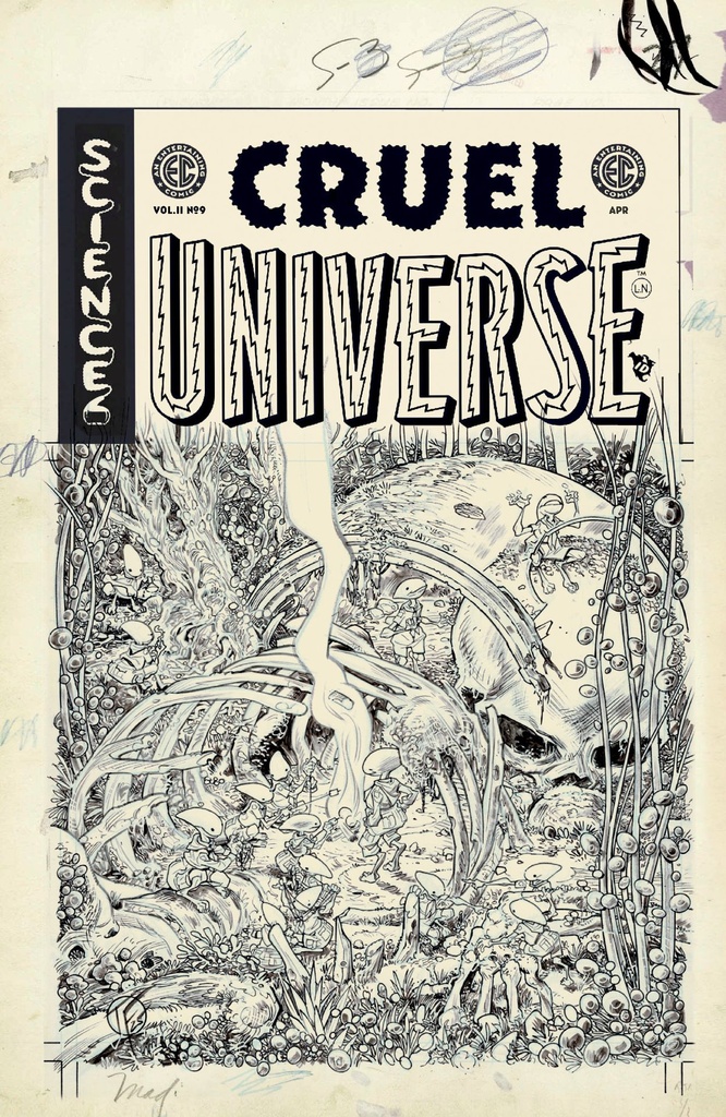 EC CRUEL UNIVERSE 2 9CVR D INC 1:20 TOM FOWLER B&W ARTIST ED