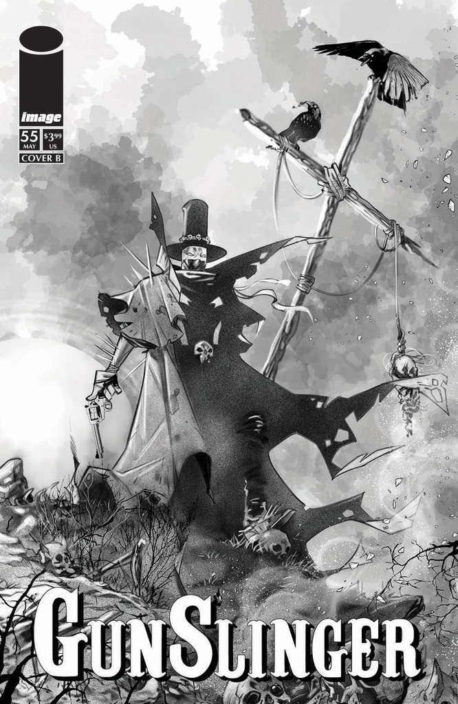 GUNSLINGER SPAWN 55 CVR B IG GUARA B&W VAR