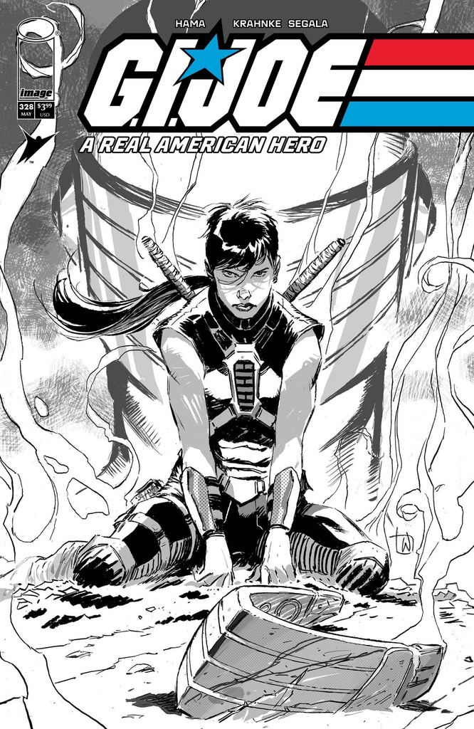 GI JOE A REAL AMERICAN HERO 328 CVR B LEE WEEKS B&W VAR