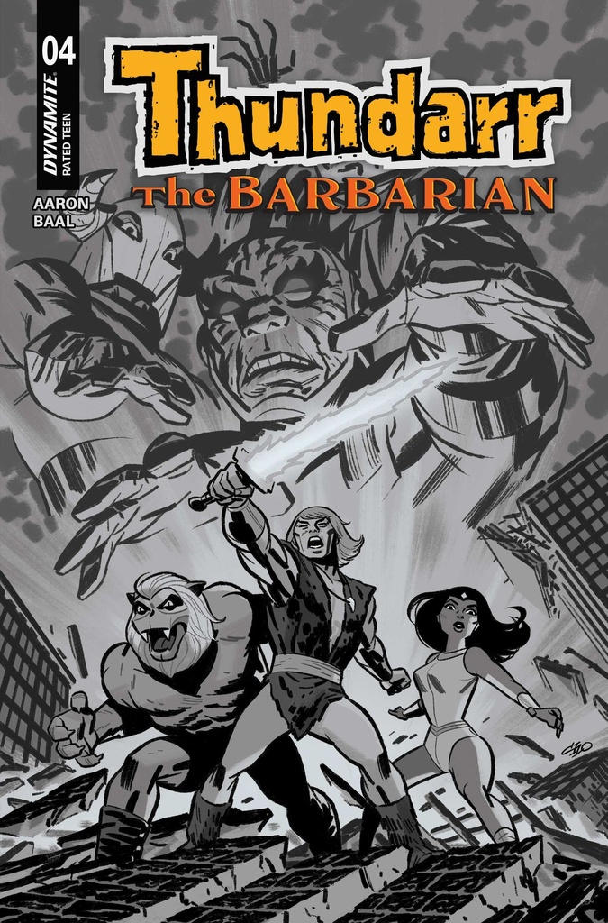 THUNDARR BARBARIAN 4 CVR F INC 1:10 MICHAEL CHO LINE ART VAR