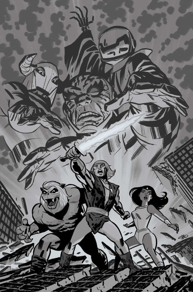 THUNDARR BARBARIAN 4 CVR H INC 1:15 MICHAEL CHO LINE ART VIR