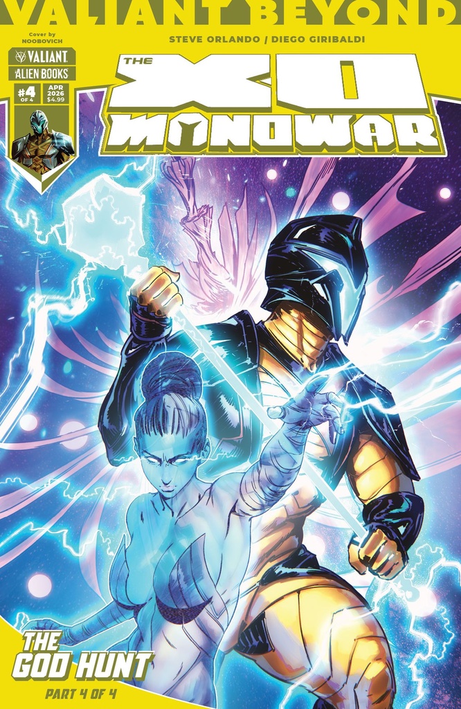 VALIANT BEYOND X O MANOWAR 8 THE GOD HUNT 4 CVR A (NOOBOVICH
