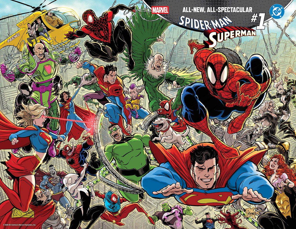 MARVEL/DC SPIDER MAN/SUPERMAN 1 KAARE ANDREWS WRAPAROUND VAR