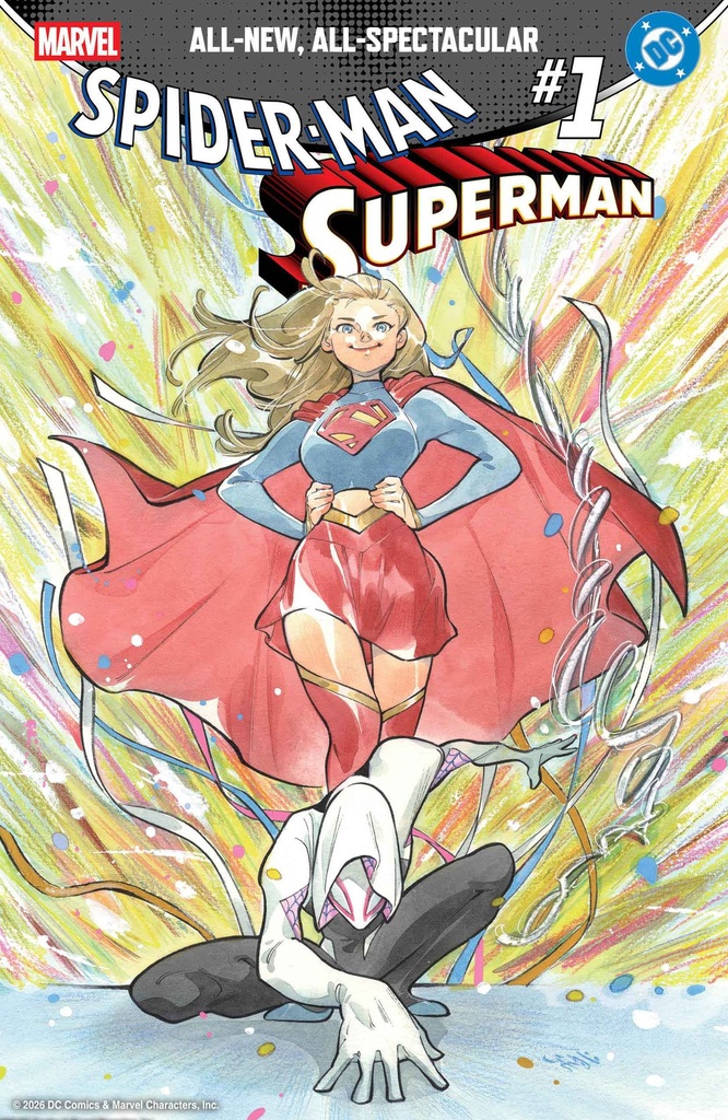 MARVEL/DC SPIDER MAN/SUPERMAN 1 PEACH MOMOKO VAR