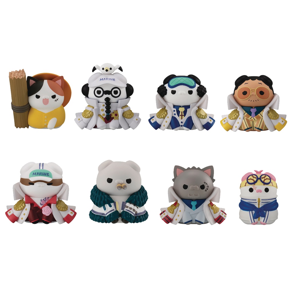 ONE PIECE NYAN PIECE LUFFY VS MARINES MEGA CAT FIG 8PC BMB
