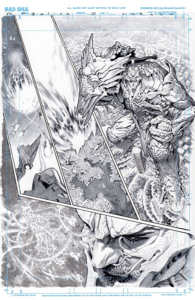 OLYMPUS SAGA MEGALITH 1 CVR E LEWIS LAROSA ORIGINAL ART ED 2