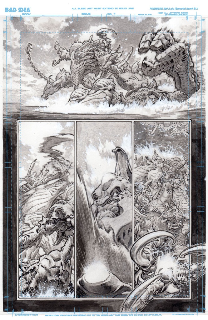 OLYMPUS SAGA MEGALITH 1 CVR H LEWIS LAROSA ORIGINAL ART ED 5