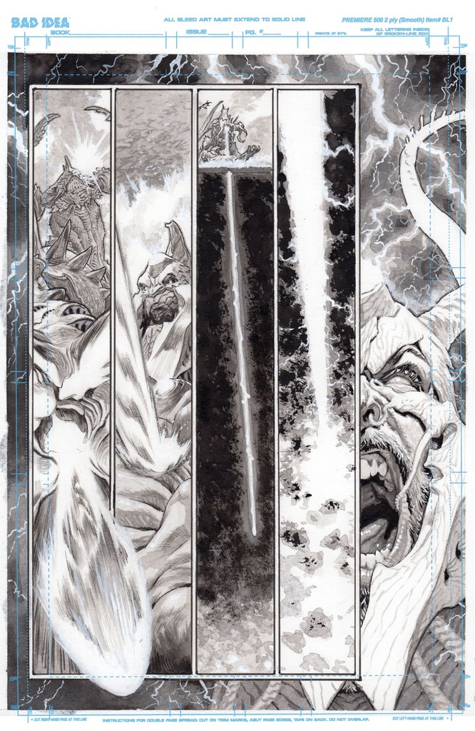 OLYMPUS SAGA MEGALITH 1 CVR I LEWIS LAROSA ORIGINAL ART ED 6